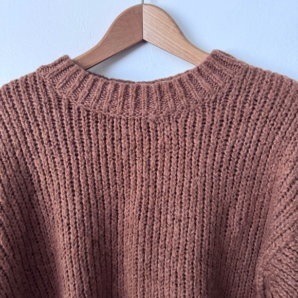 Aerie green with pink tab hem wool blend sweater Size XXS - Picture 3 of 7